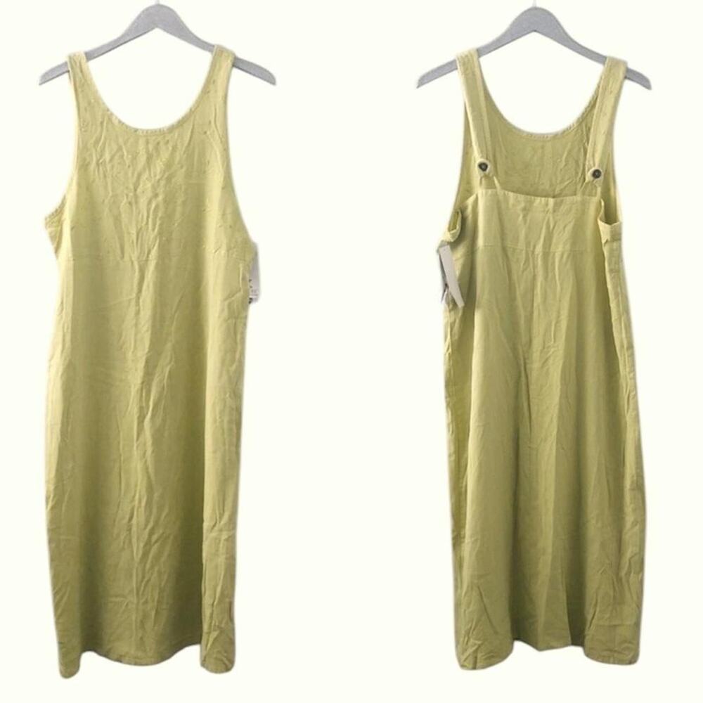 Vintage Froxx Light Green Tencel Floral Embroidery Dress